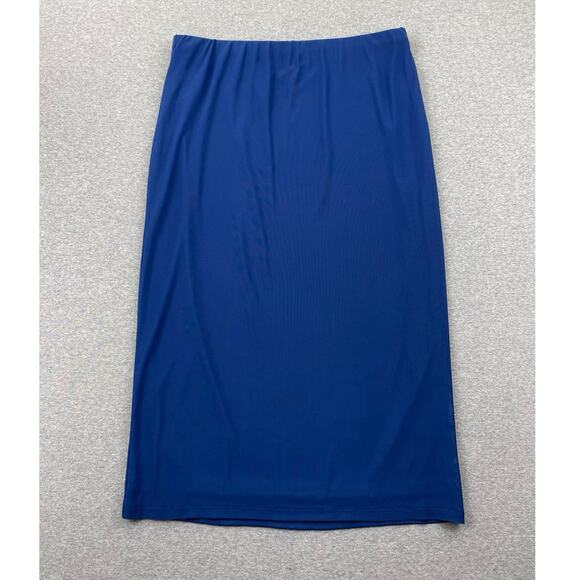 AFRM Skirt XL Blue Mesh Midi Pull On Stretch Lined Lightweight Rave Clubwear - Picture 1 of 10